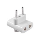 Тройник компактный с разъёмами под плоскую вилку, 10 А, без заземления, 220 В, белый - Фото 1