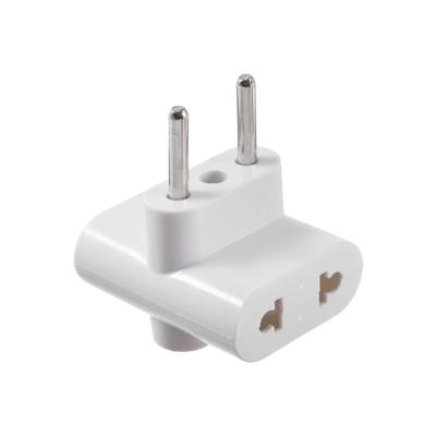 Тройник компактный с разъёмами под плоскую вилку, 10 А, без заземления, 220 В, белый