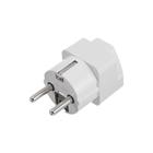 Переходник универсальный 16 А, с заземлением, 220 В, белый - Фото 2