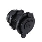 Переходник прикуривателя с влагозащитой, 12-24 В, черный - Фото 1