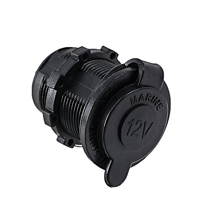 Переходник прикуривателя с влагозащитой, 12-24 В, черный - Фото 1