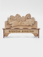 Подставка для пасхальных яиц Доляна «Христос Воскрес», 4 ячейки, 20×6×12.5 см, дерево - Фото 3