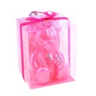 Свеча восковая "Мишка", цвет розовый - Фото 2