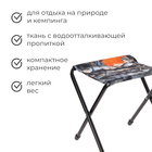 Стул складной Nika, 36 x 30 x 36 см, принт с камнями и кленовыми листьями - Фото 2