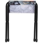 Стул складной Nika, 36 x 30 x 36 см, принт с камнями и кленовыми листьями - Фото 6