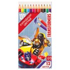 Цветные карандаши, 12 цветов, трехгранные, Трансформеры - Фото 7