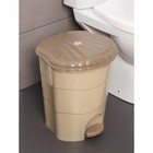 Ведро для мусора, 18 л, с педалью, цвет латте-капучино - Фото 4