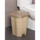 Ведро для мусора, 18 л, с педалью, цвет латте-капучино - Фото 6