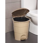 Ведро для мусора, 18 л, с педалью, цвет латте-капучино - Фото 7