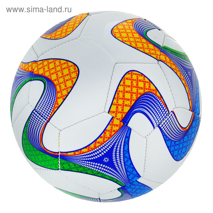 Мяч футбольный Minsa, 6 панелей, TPU, 4 подслоя, машинная сшивка, размер 5 - Фото 1
