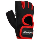 Перчатки спортивные ONLYTOP, р. S, цвет чёрный/красный - Фото 4