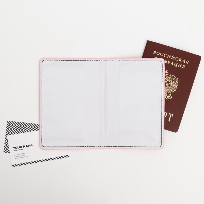 Набор «С 8 Марта»: обложка для паспорта ПВХ, брелок и ручка пластик - фото 1908658321