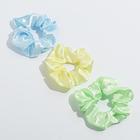 Набор атласных резинок для волос «Avocado style», 3 шт., диам. 9 см - Фото 2