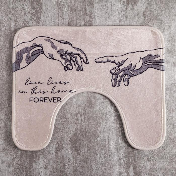 Коврик для ванной «Этель» Forever, 50×40 см, велюр