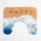 Коврик для ванной Этель "Waves", 50х40 см, велюр - Фото 3