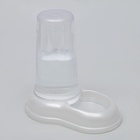 Автопоилка/автокормушка 0.6 л, белая перламутр - Фото 10