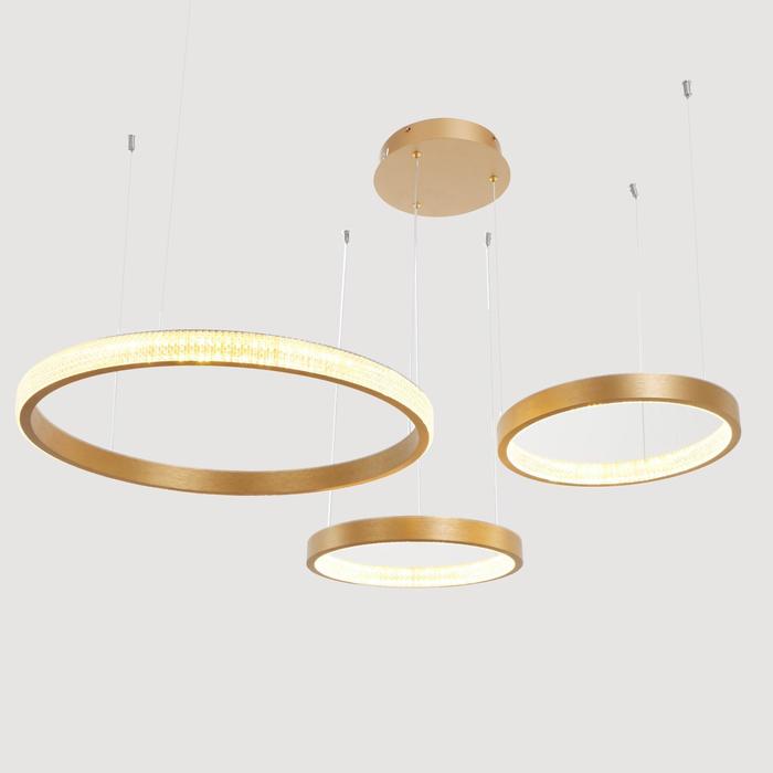 Светильник с ПДУ 88022/3 LED 81 Вт 3000-6000К диммер золото 100×76×4-104 см BayerLux