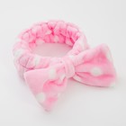 Набор для бани и ванной Этель "Горох" полотенце-парео 75*120 см+повязка, цв.розовый - Фото 10