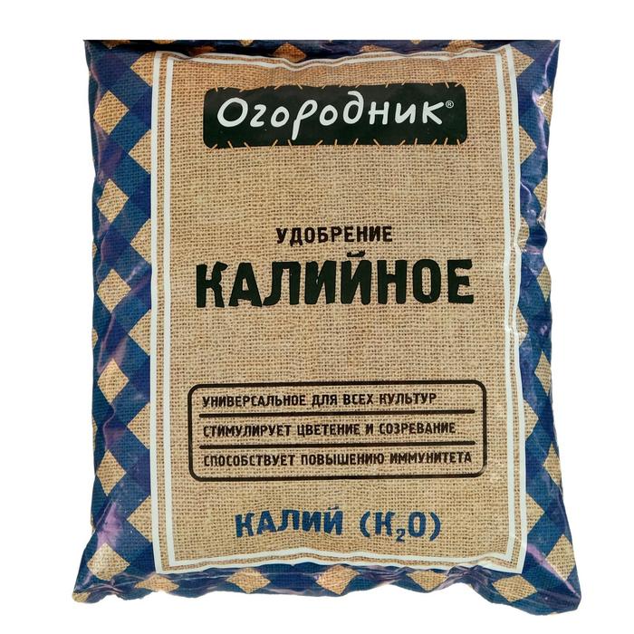 Удобрение сухое "Калийное" минеральное гранулированное, Огородник, 0,7 кг - Фото 1