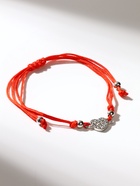 Браслет-оберег «Красная нить» Your daily life сердечко, белый в серебре, 7 см - Фото 3