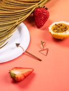 Серьги висячие «Геометрия» треугольники, цвет золото, 7 см - Фото 6