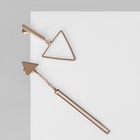 Серьги висячие «Геометрия» треугольники, цвет золото, 7 см - Фото 9