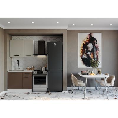 Кухня Латте 1000х600 Белый/Мрамор Марквина белый/ Сатин,Мокко