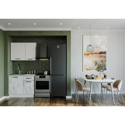 Кухня Бланка 1000х600 Белый/Мрамор Марквина белый/ Жемчуг,Пайн