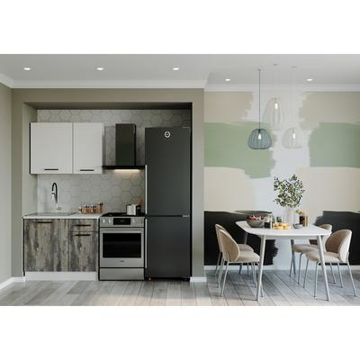 Кухонный гарнитур Руанда 1032х600 Белый/Мрамор Марквина белый/ Жемчуг,Руанда