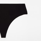 Трусы женские бесшовные стринги, цвет чёрный, размер 44-46(L) - Фото 6