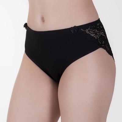 Трусы женские слипы, цвет чёрный р-р 50-52(XL)