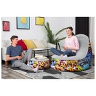 Кресло + пуф надувные Graffiti Comfort Cruiser, 121 x 100 x 86 см, 54 х 54 х 26 см, 75076 Bestway - Фото 3