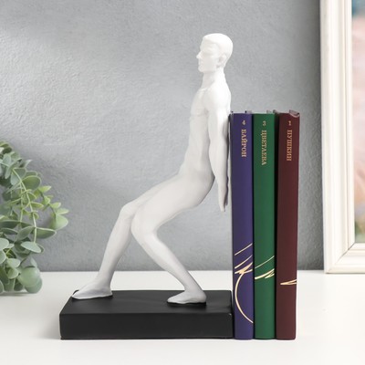 Держатель-подставка для книг на полку «Атлет» белый 25×15×10 см