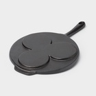 Сковорода - оладница, d=19.5 см, индукция, чугун, чёрная - Фото 6
