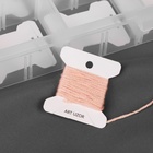 Органайзер для ниток мулине с бобинами, со съёмными ячейками, 12 отделений, 19.6×13.2×3.6 см, цвет прозрачный - Фото 3