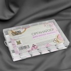 Органайзер для ниток мулине с бобинами, со съёмными ячейками, 18 отделений, 27×18×4.5 см, цвет прозрачный - Фото 2