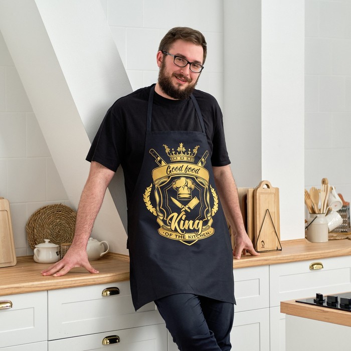 Фартук кухонный мужской «Этель» KING 73×71 см, 100% хлопок, саржа 190 г/м² - Фото 1