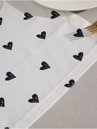 Дорожка на стол Этель Love is 30?70 см, 100% хлопок, саржа 190 г/м?, белая (комплект 2 шт) - фото 57943402