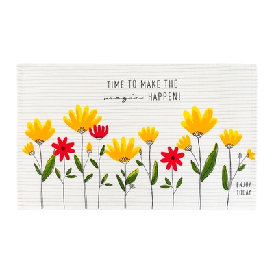 Набор полотенец кухонных «Доляна» Happiness looks, 35×60 см - 2 шт., хлопок 100%