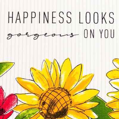 Набор полотенец кухонных «Доляна» Happiness looks, 35×60 см - 2 шт., хлопок 100%
