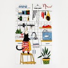 Набор кухонных полотенец Доляна «Котик на кухне» 35х60см-2шт, 100% хл - Фото 4