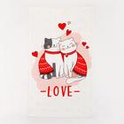 Полотенце Этель "Cat's love" 40х73 см, 100% хлопок, саржа 190 гр/м2 - Фото 2
