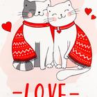 Полотенце Этель "Cat's love" 40х73 см, 100% хлопок, саржа 190 гр/м2 - Фото 3