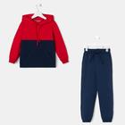 Костюм(толстовка, брюки) KAFTAN "Basic line" р.36 (134-140), индиго, красн - фото 25442698