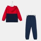 Костюм(толстовка, брюки) KAFTAN "Basic line" р.36 (134-140), индиго, красн - фото 25442701