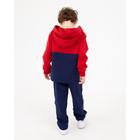 Костюм(толстовка, брюки) KAFTAN "Basic line" р.36 (134-140), индиго, красн - фото 25442694