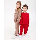 Комплект (толстовка, брюки) KAFTAN "Basic line" размер 40 (158-164), цвет кофе, oversize - фото 48223044