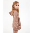 Комплект (толстовка, брюки) KAFTAN "Basic line" размер 40 (158-164), цвет кофе, oversize - фото 48223041
