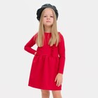 Платье для девочки с рюшей KAFTAN "Basic line", размер 30 (98-104), цвет красный - фото 1790133