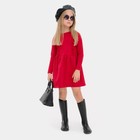 Платье для девочки с рюшей KAFTAN «Basic line», размер 32 (110-116), цвет красный 6074844